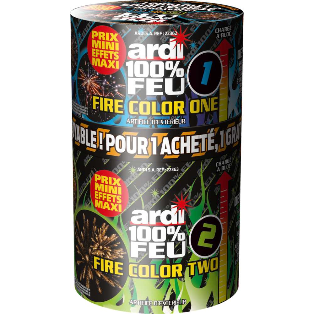 Pack de 2 compacts Ardi fire color one + two - 100% FEU -