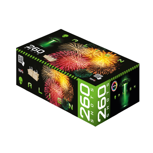 Batterie d'artifice 260 coups Alien TB414