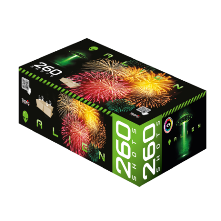 Batterie d'artifice 260 coups Alien TB414